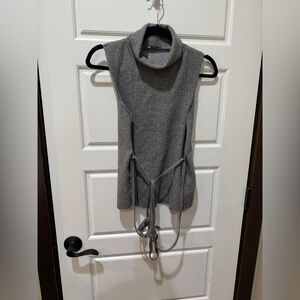 Gray Sleeveless Knit Top with Tie| Zara two piece set| Coordinates| Matching set